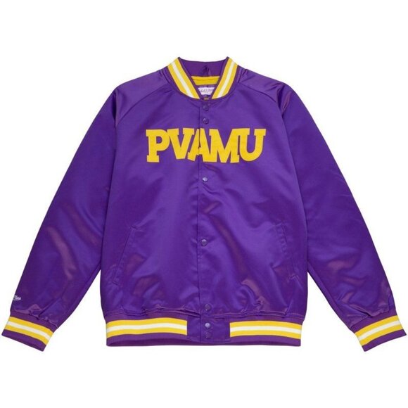 Prairie View A&M University Mens Large Purple Satin Jacket NCAA Lightweight NWT - Picture 1 of 2